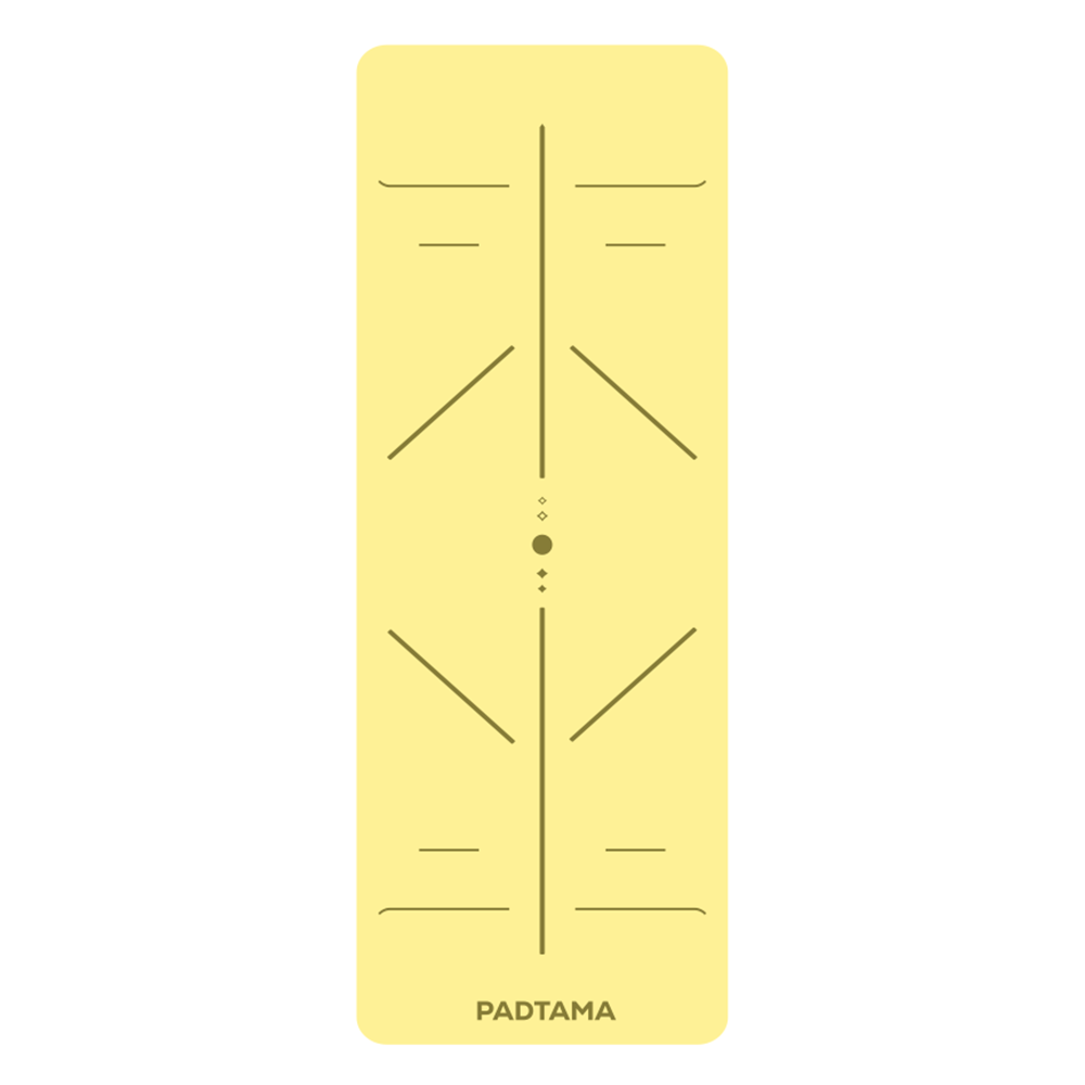 เสื่อโยคะ - ลาย Beginner - สีเหลือง