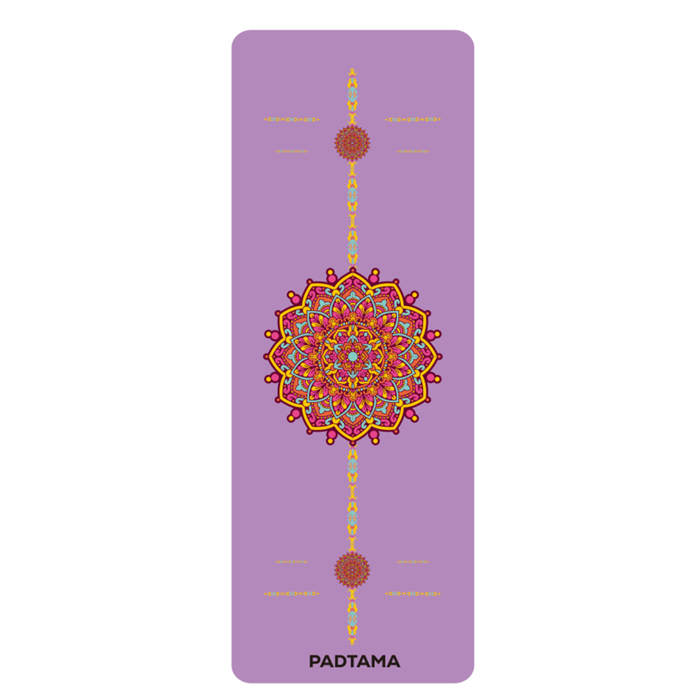 เสื่อโยคะ - ลายโซ่ปัทมา - สีม่วง